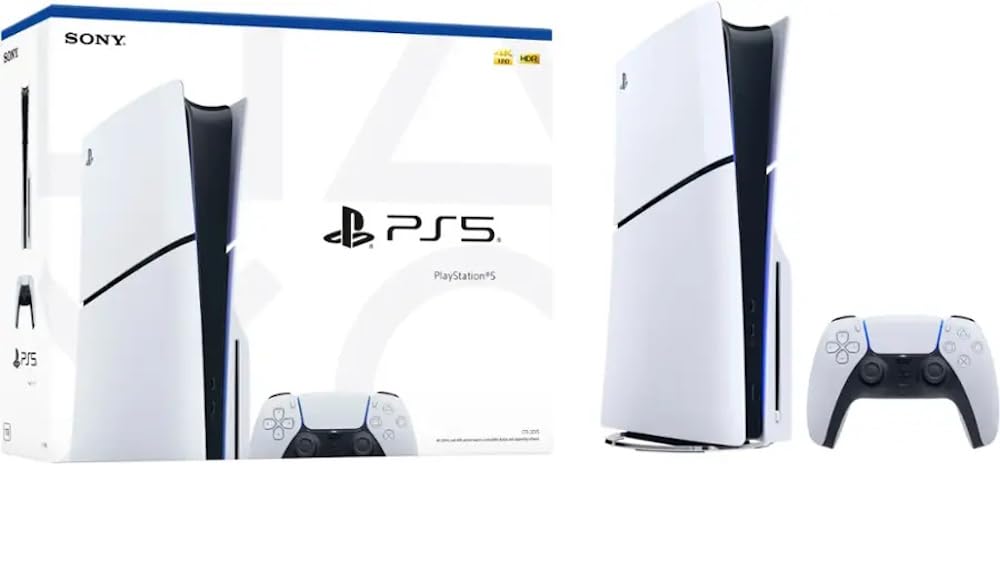 Playstation 5 Slim Disc 1TB Console Bundle with Controllers and Charging Station D66156