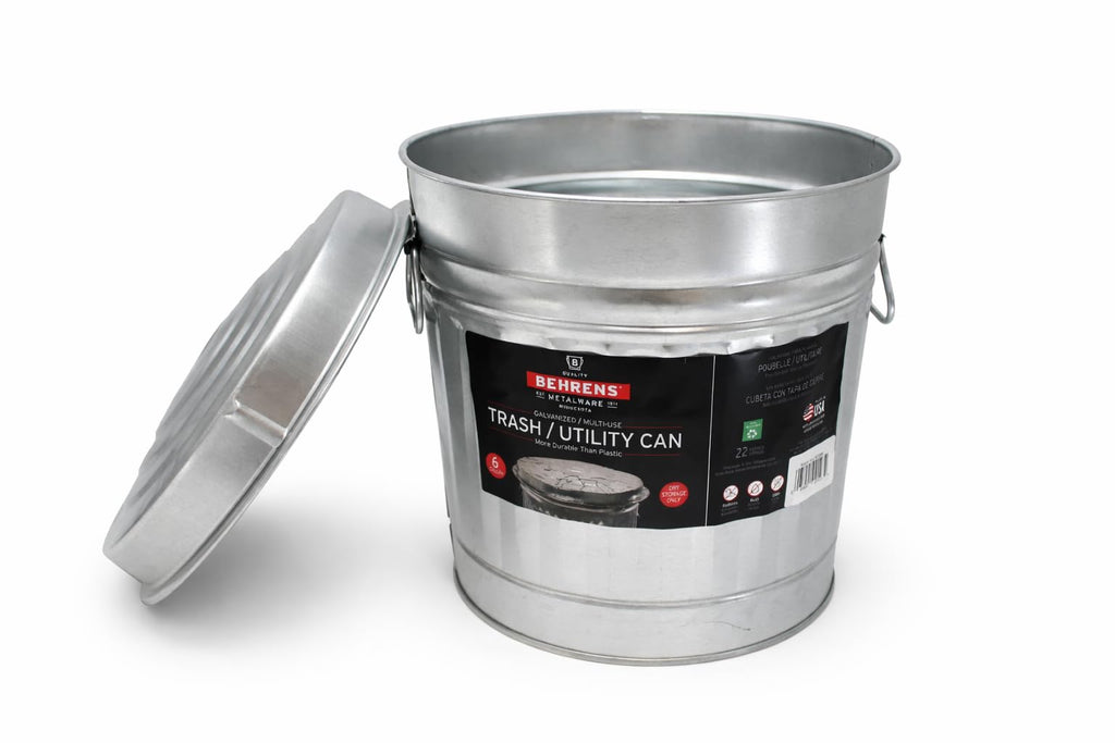 6 Gallon Galvanized Trash Can T445723