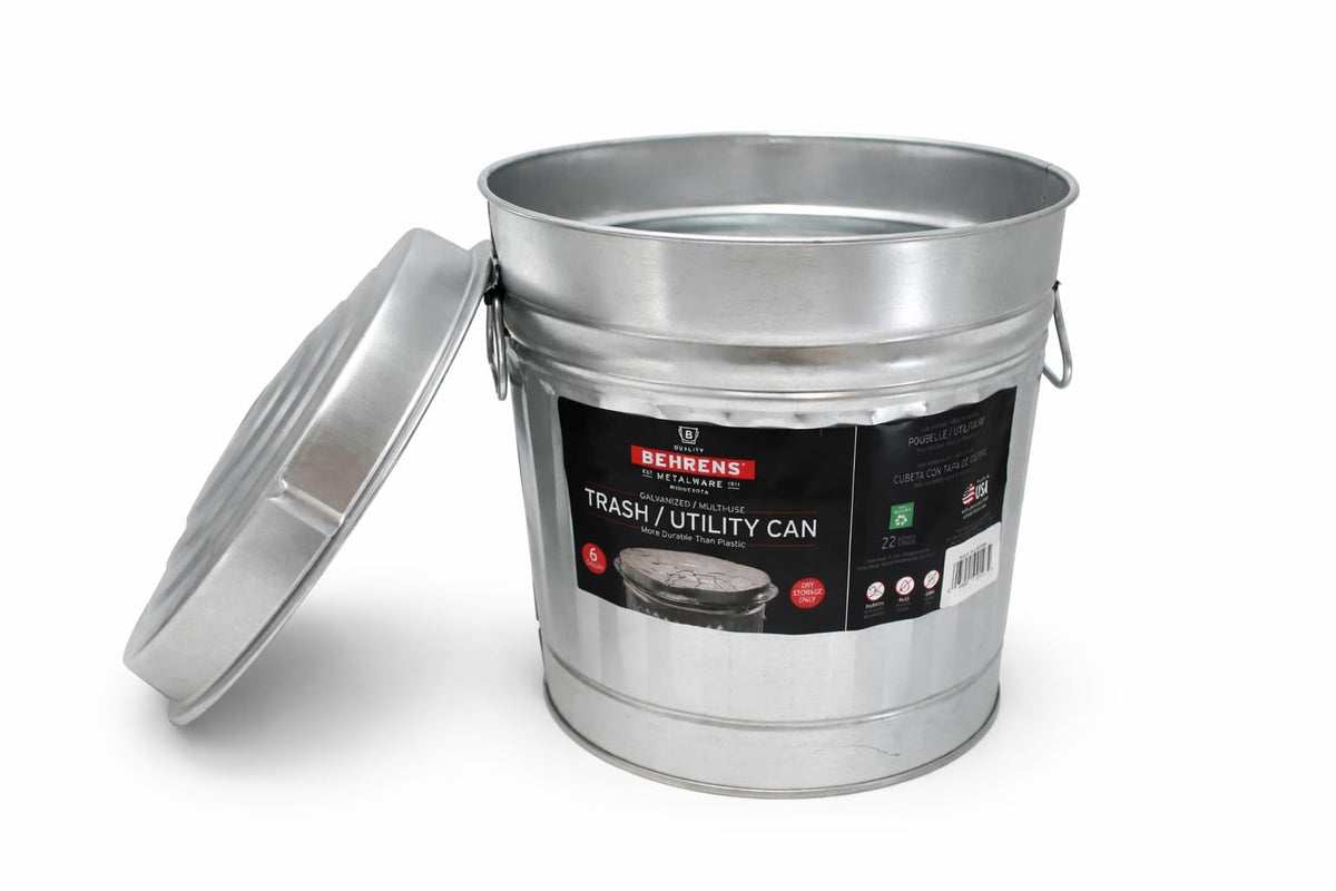 6 Gallon Galvanized Trash Can T445723