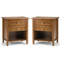 2-Piece Wood 24" Bedside Nightstand Table Set O5762