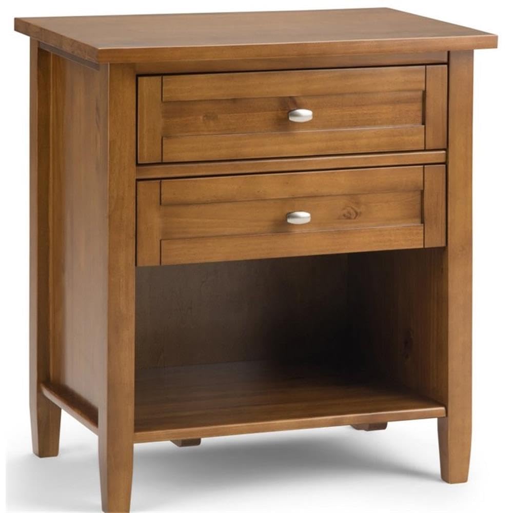 2-Piece Wood 24" Bedside Nightstand Table Set O5762