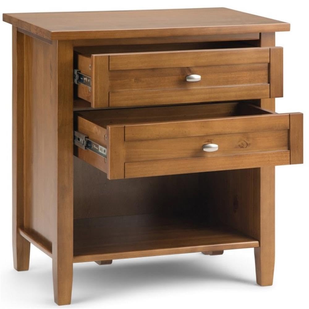 2-Piece Wood 24" Bedside Nightstand Table Set O5762