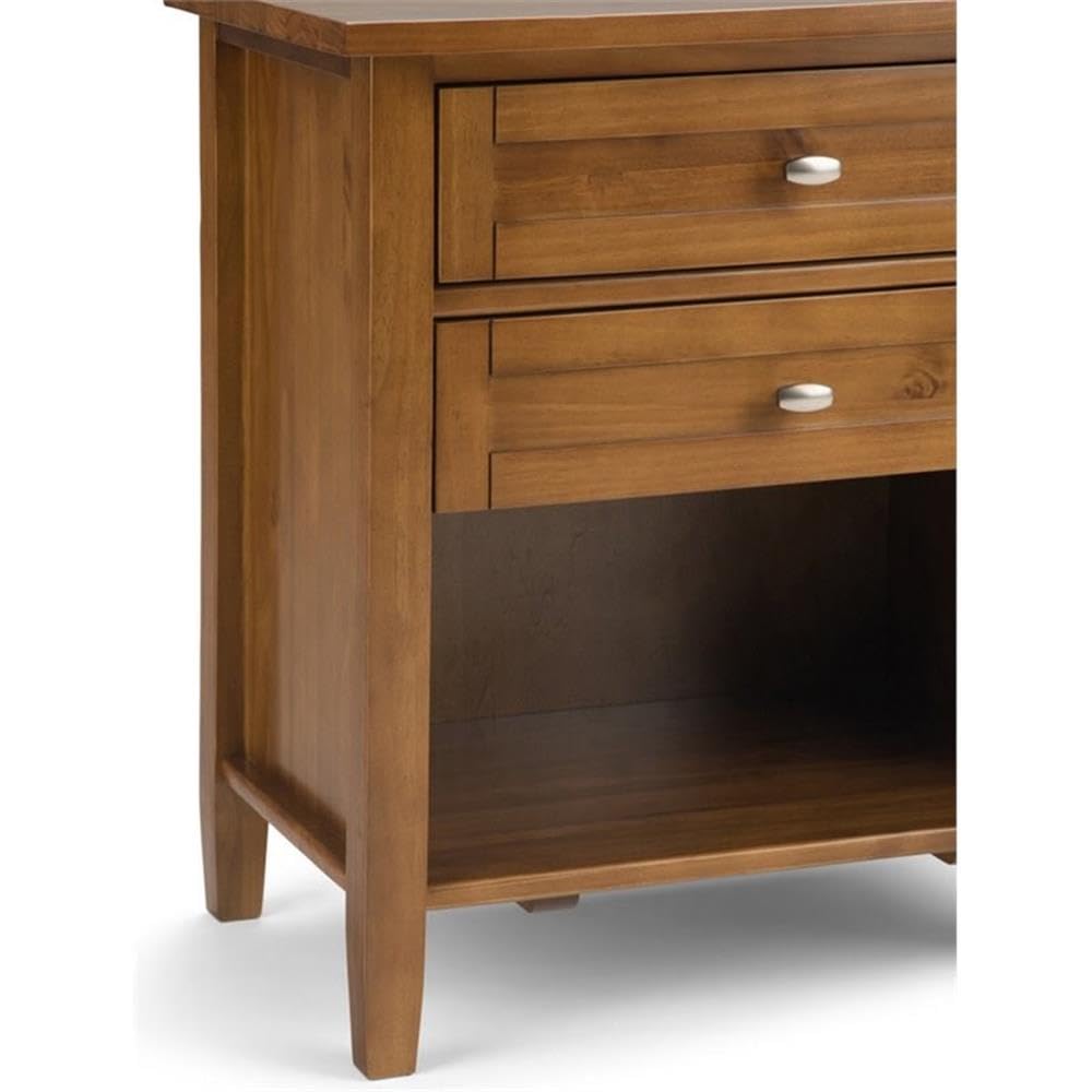 2-Piece Wood 24" Bedside Nightstand Table Set O5762