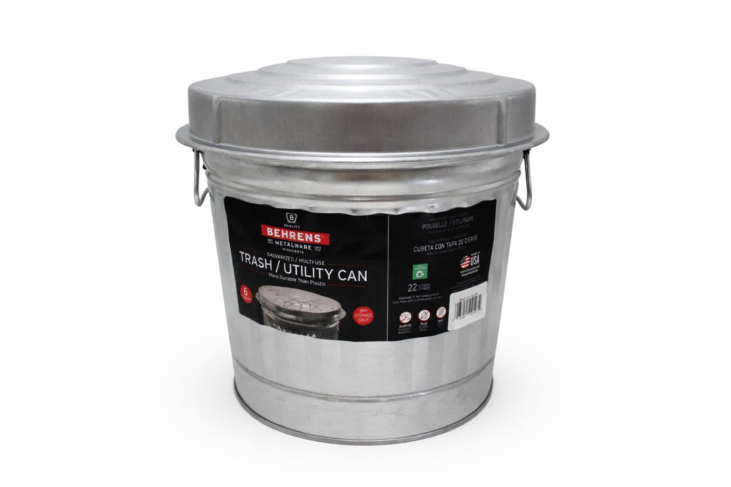 6 Gallon Galvanized Trash Can T445723