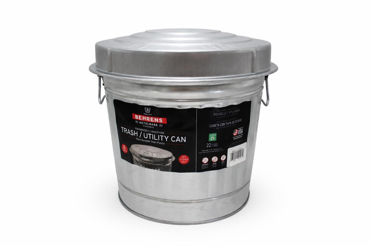 6 Gallon Galvanized Trash Can T445723