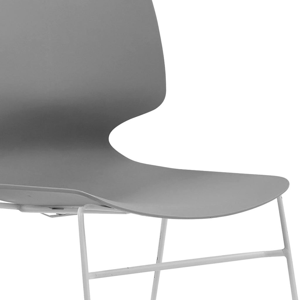 Grey Polypropylene Steel Office Chair Set of 4 T76577