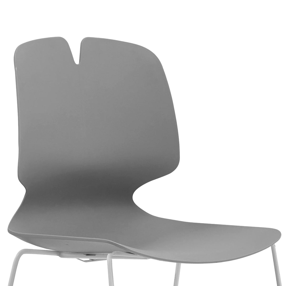 Grey Polypropylene Steel Office Chair Set of 4 T76577