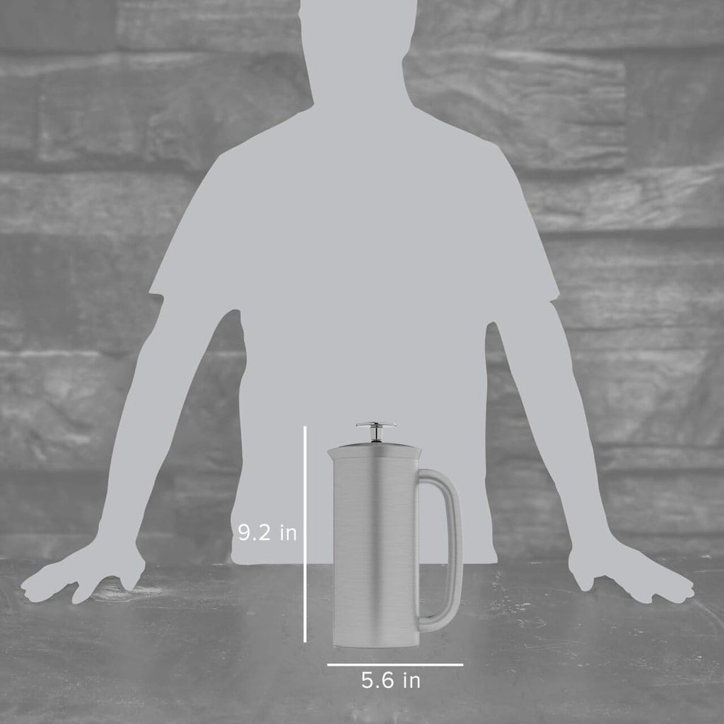 18oz Brushed Stainless Steel French Press C8841