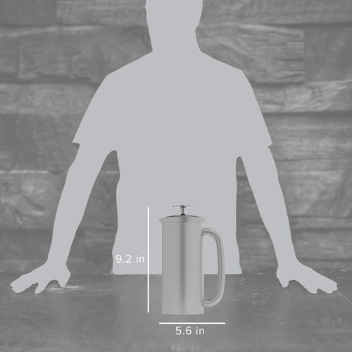 18oz Brushed Stainless Steel French Press C8841