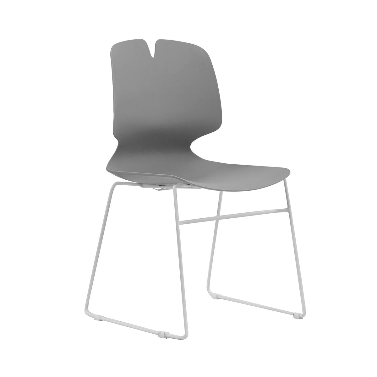 Grey Polypropylene Steel Office Chair Set of 4 T76577