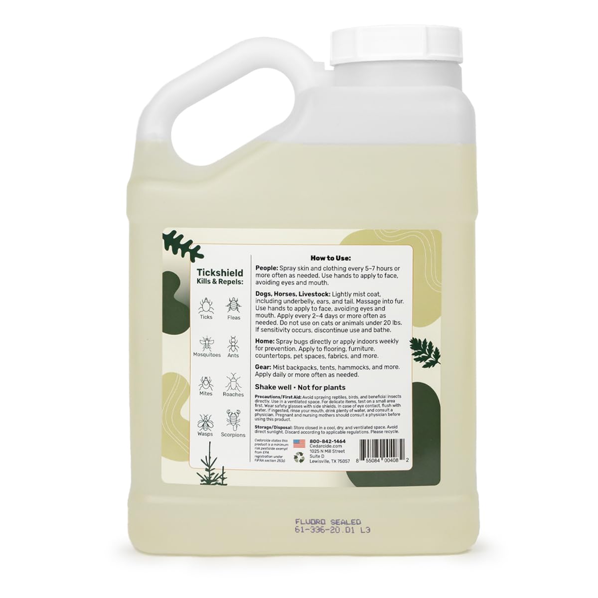 Cedar Oil Tick & Mosquito Repellent Spray F86790