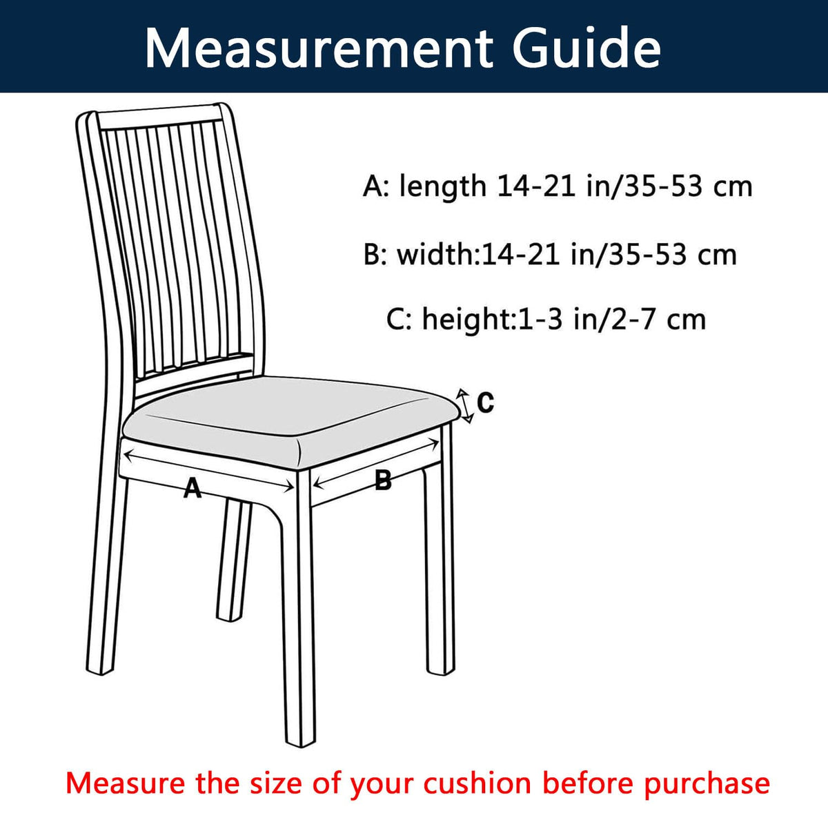 Waterproof PU Leather Chair Seat Covers Set of 6 U280