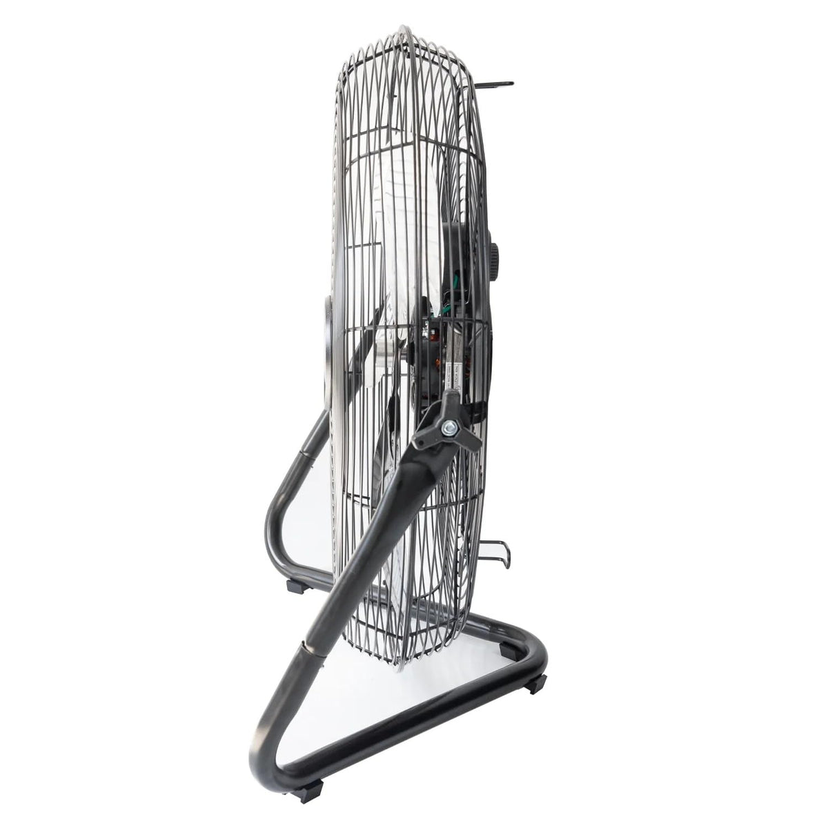 20" 3-Speed Tiltable Black Steel Floor Fan K757891