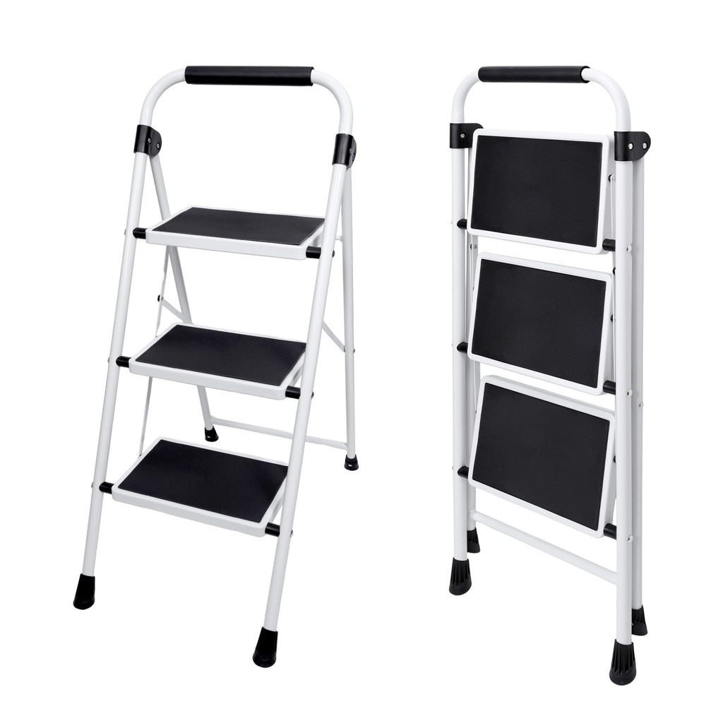 3 Step Ladder with Anti-Slip Pedal & Handrail Y91949