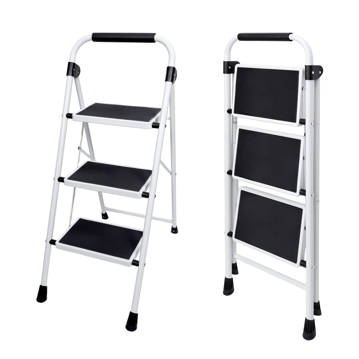 3 Step Ladder with Anti-Slip Pedal & Handrail Y91949