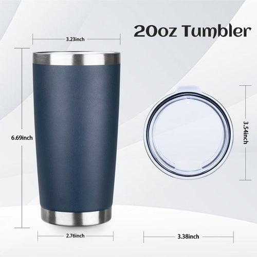 20oz Stainless Steel Travel Coffee Tumbler Navy Blue R101935