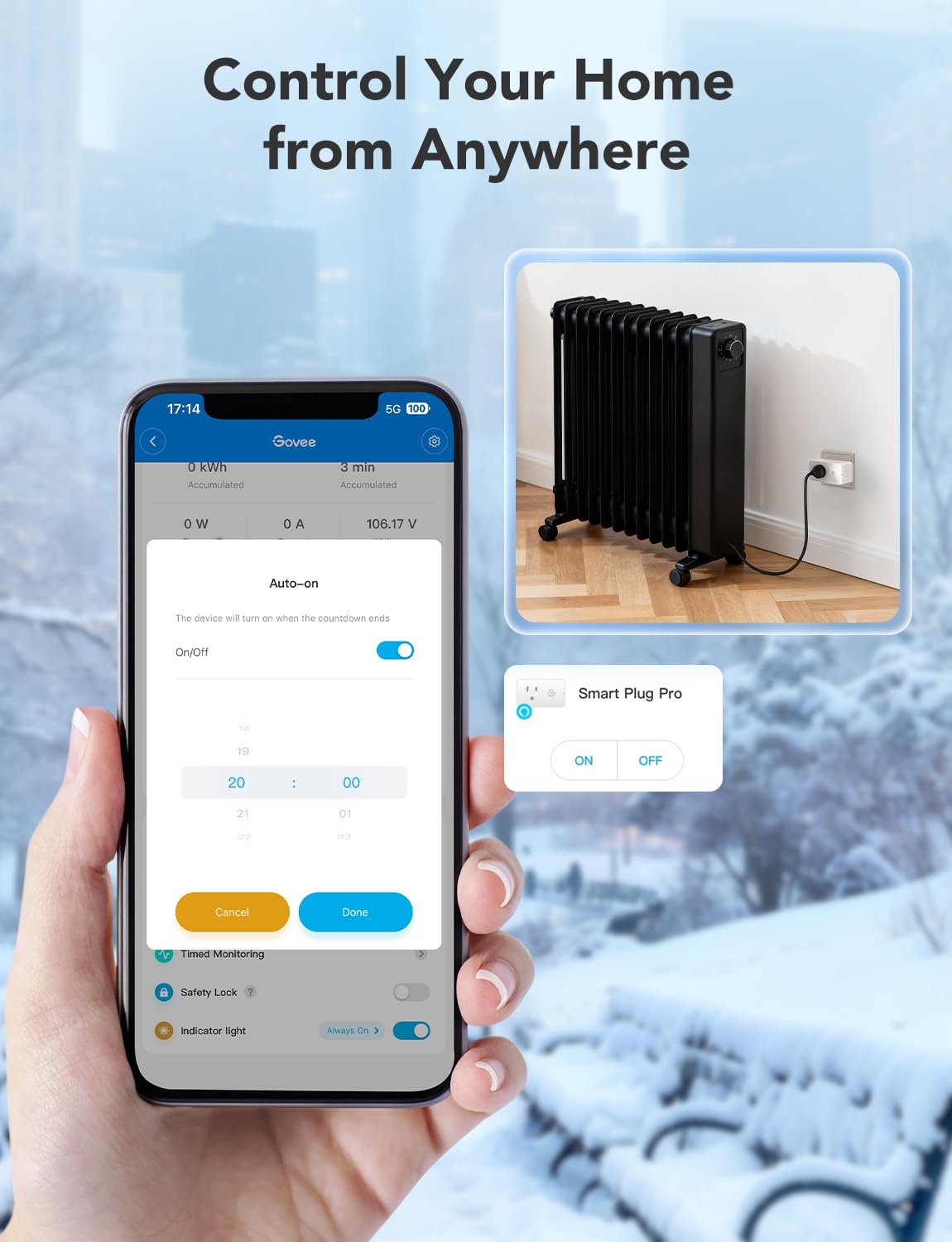 Smart Plug with Energy Monitoring, 1 Pack Z195933