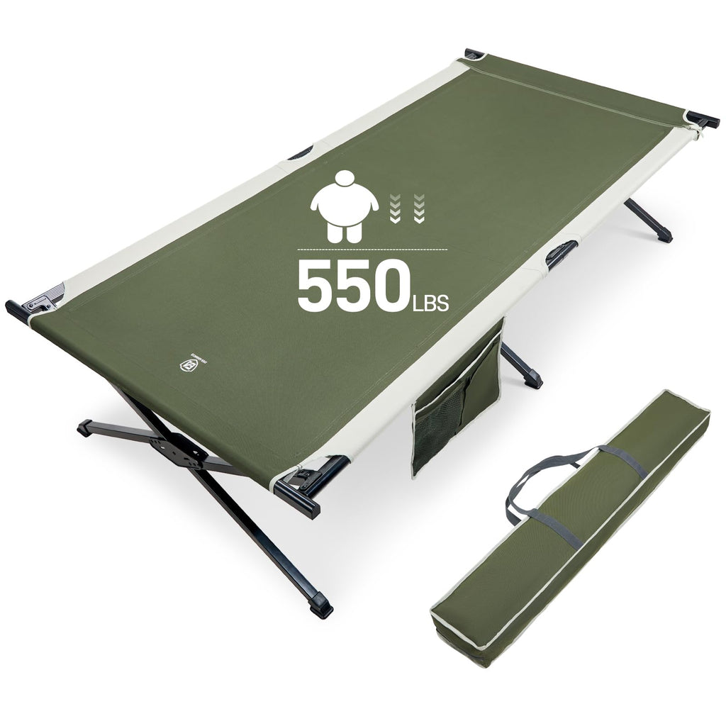Extra Wide Folding Camping Cot with Carry Bag M962