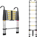 10.5ft Aluminum Telescoping Ladder 330 lbs Capacity P6816