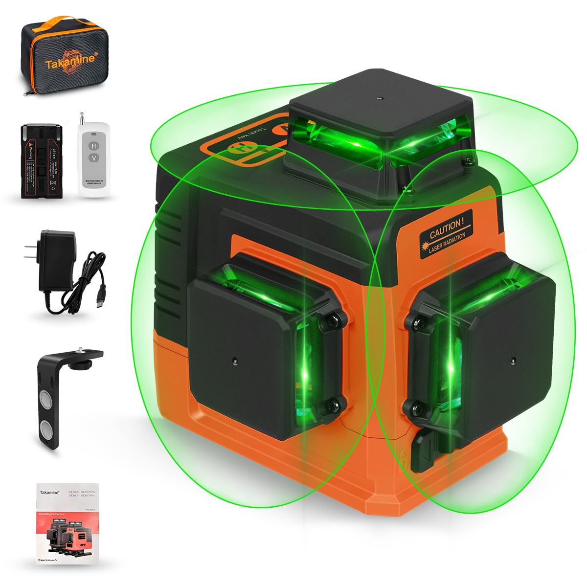 Self Leveling 3D Green Laser Level O7556