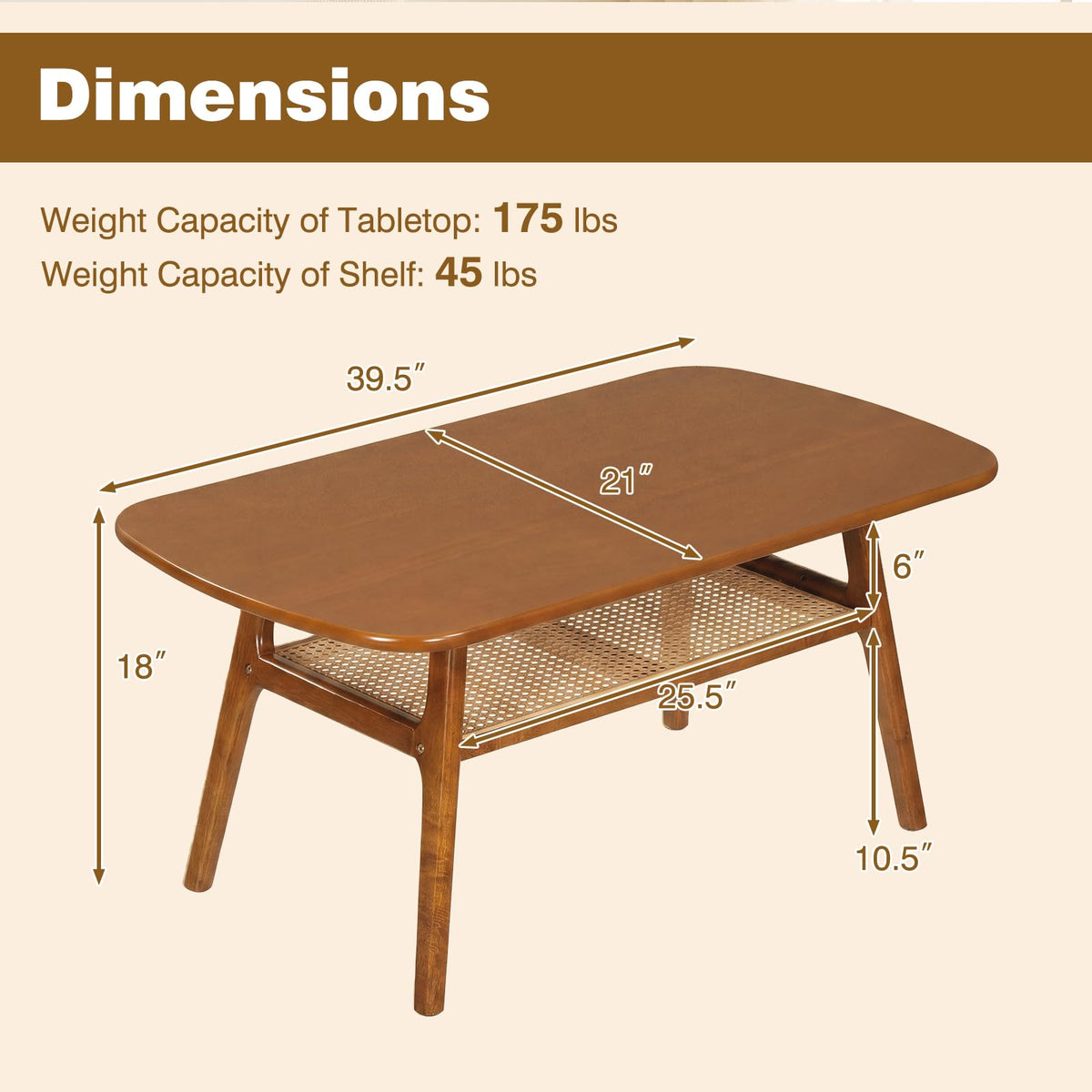 Rattan Wood Coffee Table R40540