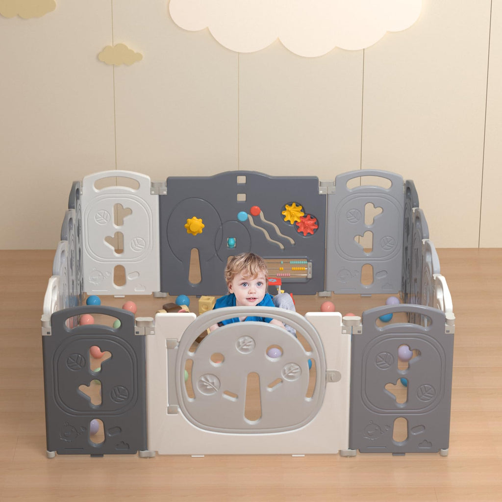 Foldable Portable 14 Panel Baby Playpen W1920