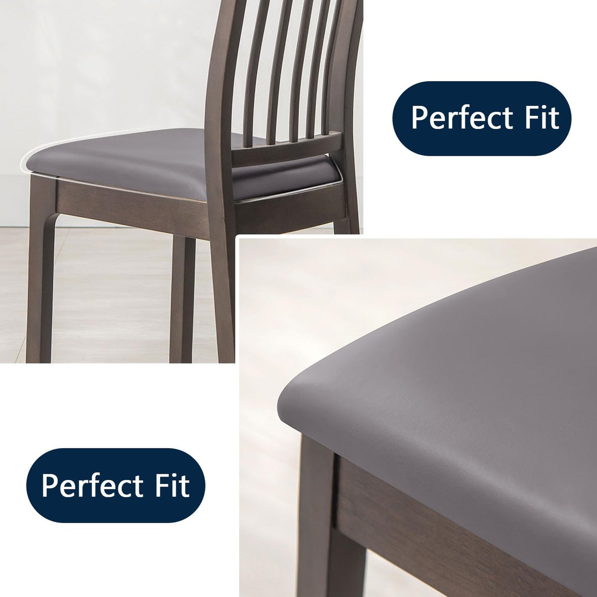 Waterproof PU Leather Chair Seat Covers Set of 6 U280