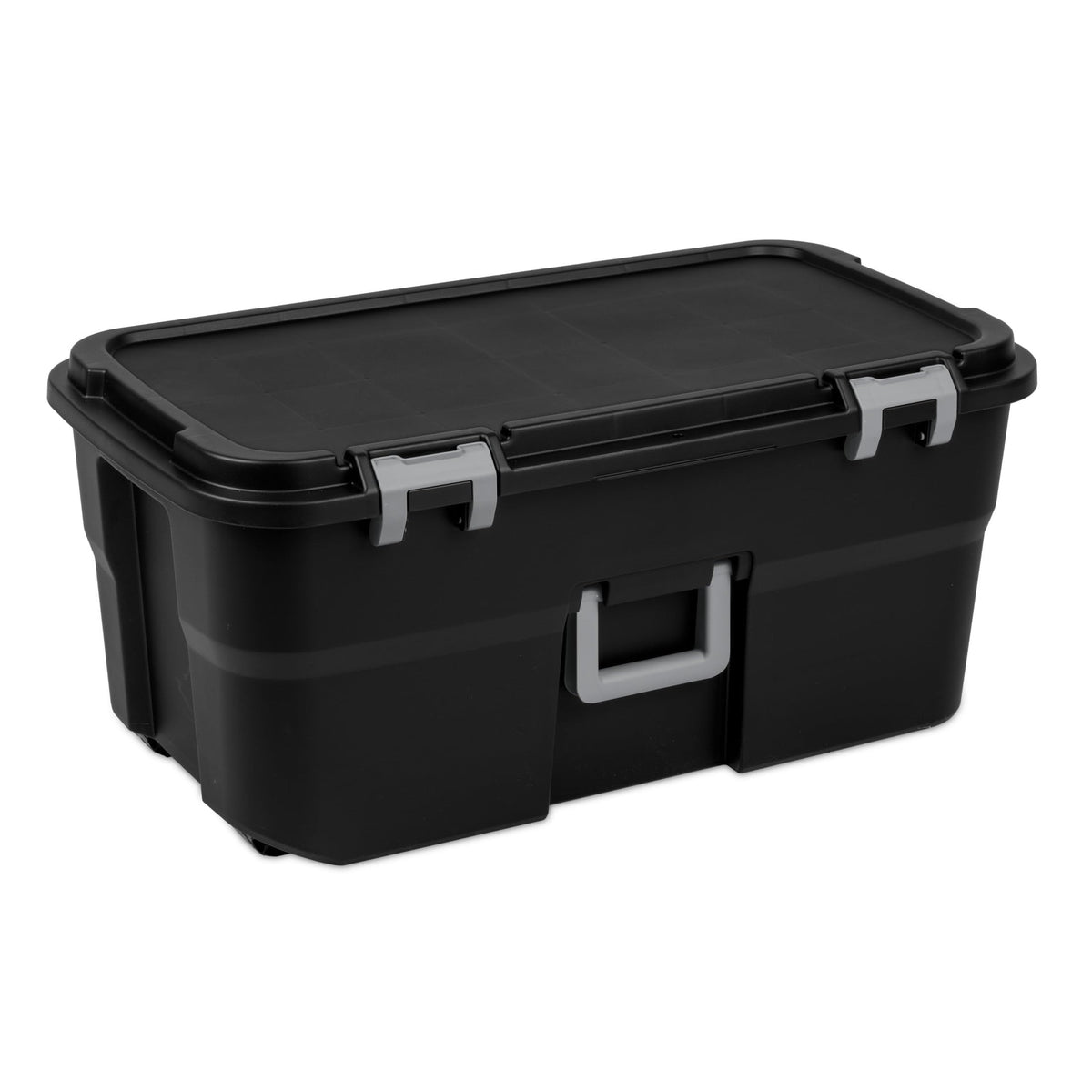Black 22 Gal Wheeled Plastic Storage Trunk 2 Pack V275767