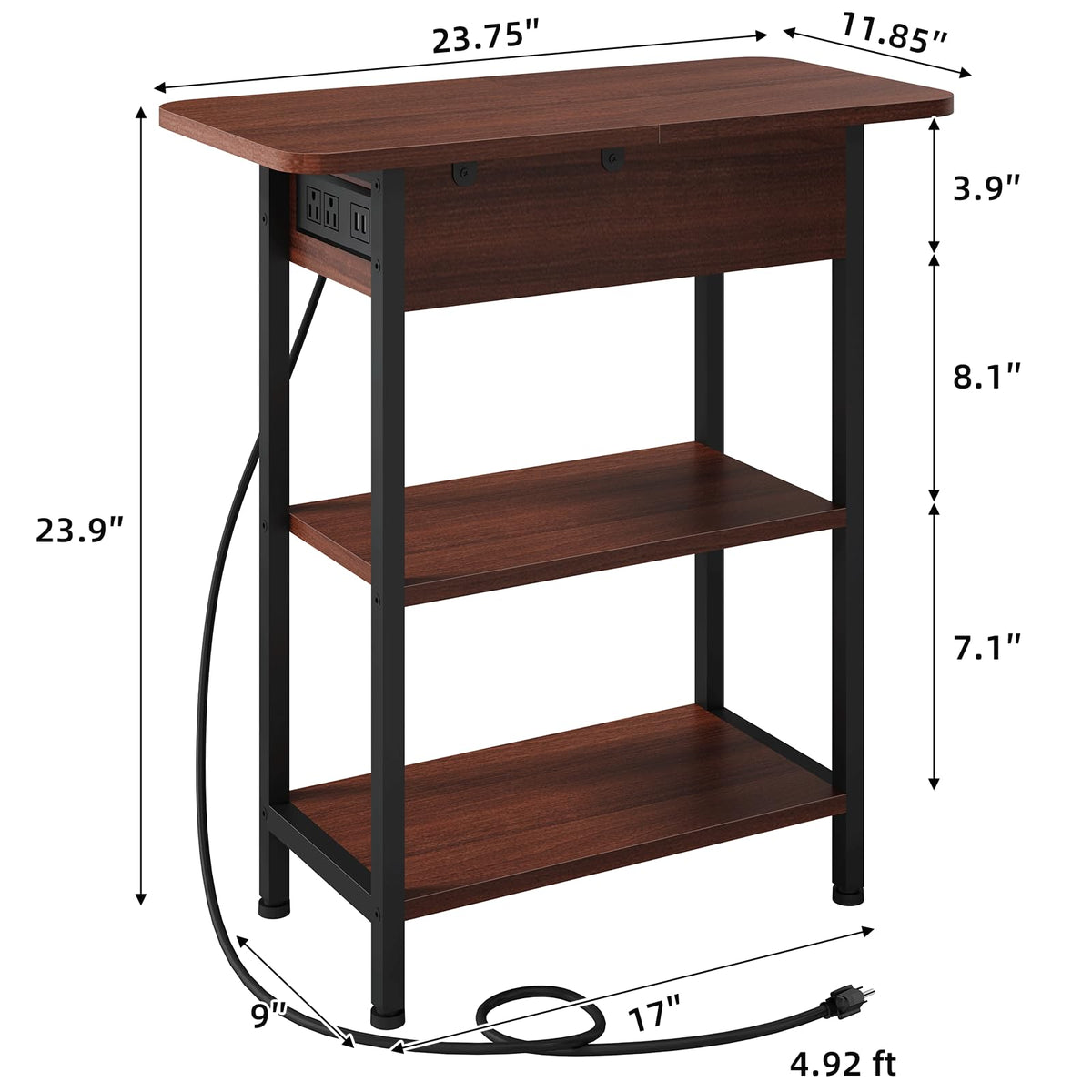 Narrow Side Table with Storage S34267