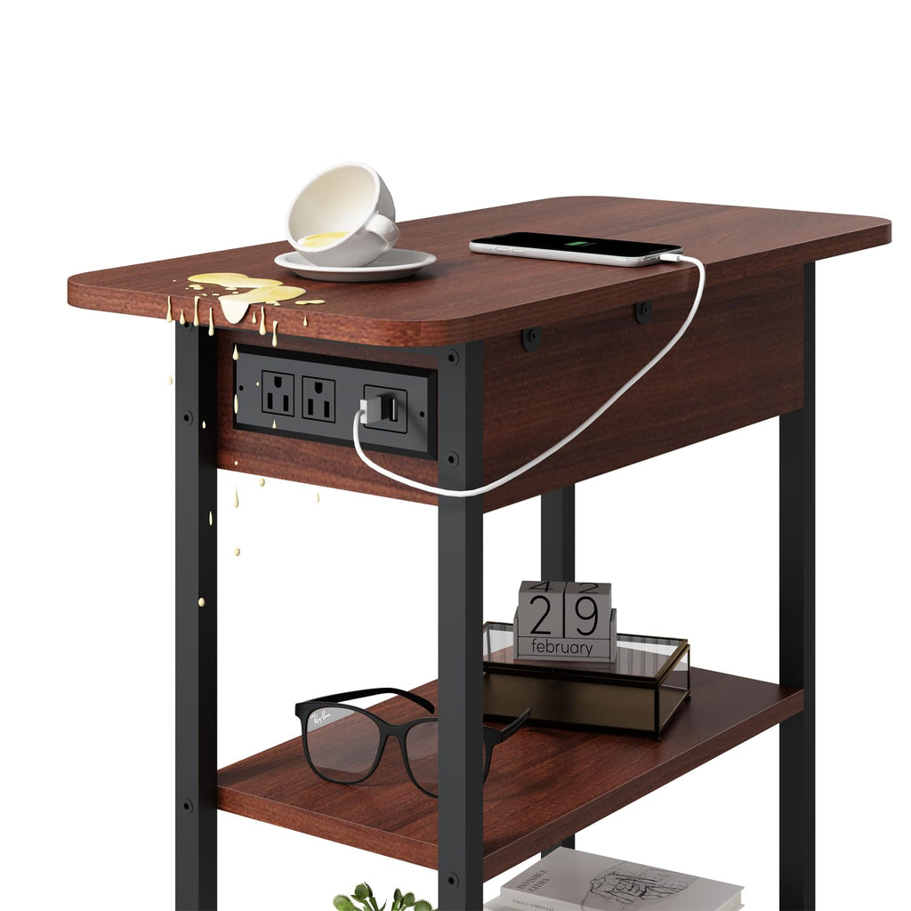 Narrow Side Table with Storage S34267