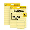 Yellow Lined Easel Pad, 25 x 30 in, 2 Pads I87677