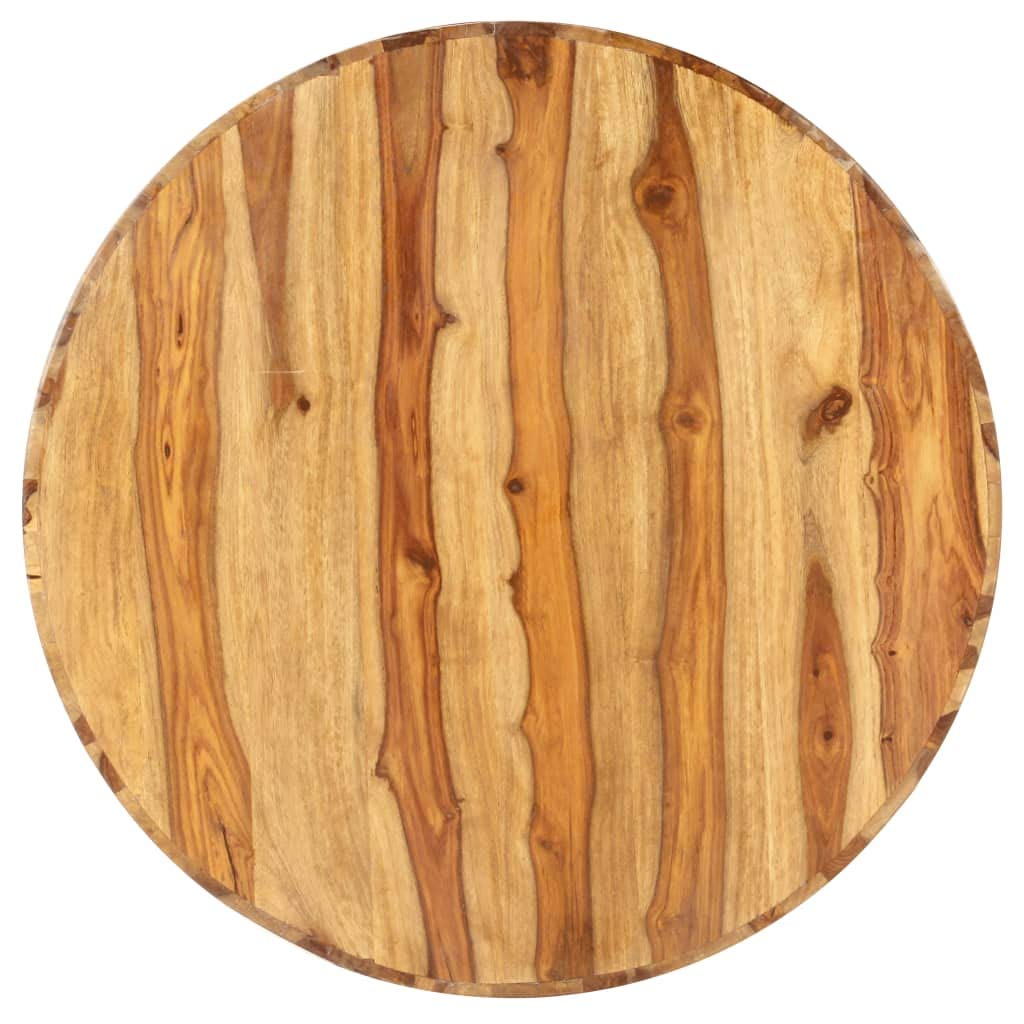 Round Coffee Table 25.6"x11.8" Solid Sheesham Wood Z827