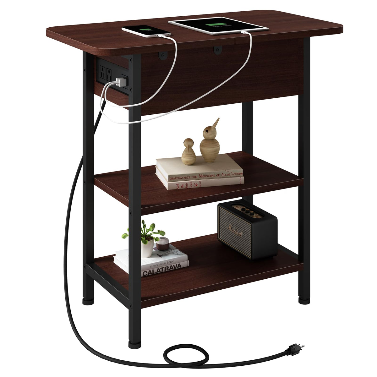 Narrow Side Table with Storage S34267