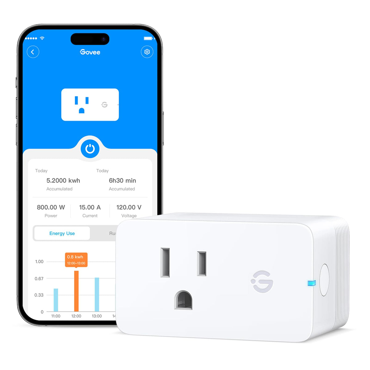Smart Plug with Energy Monitoring, 1 Pack Z195933