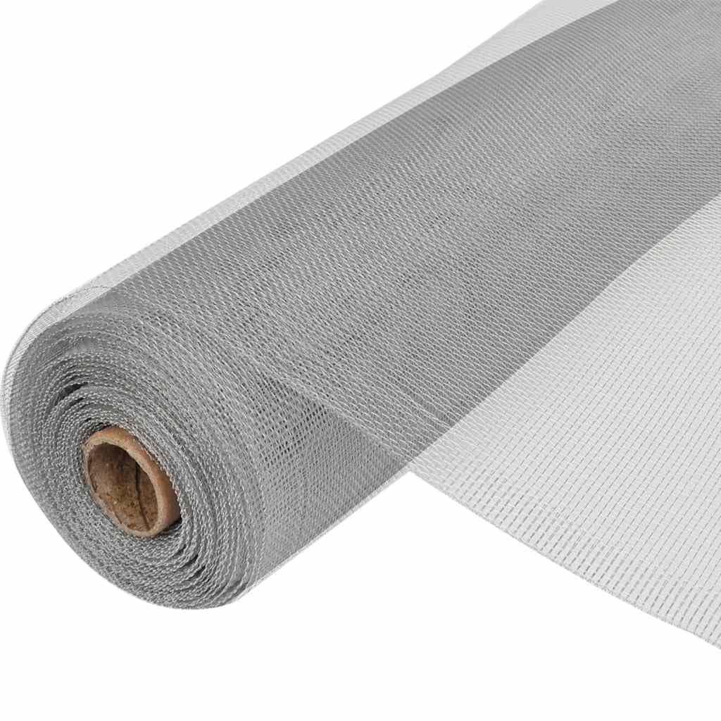 Aluminum Wire Mesh 39.4"x196.9" Silver Roll E664