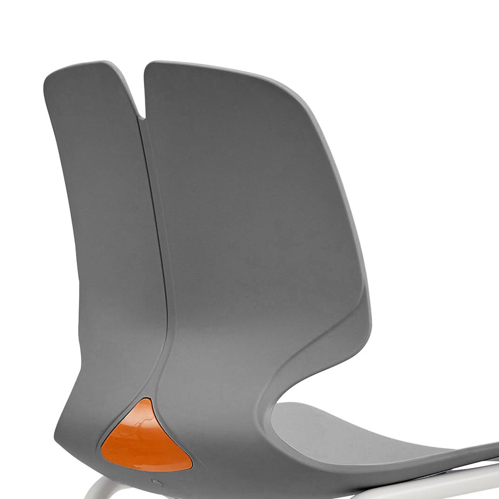 Grey Polypropylene Steel Office Chair Set of 4 T76577