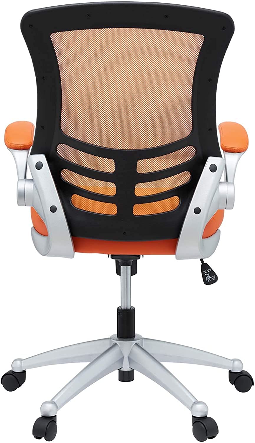 Orange Mesh Back Vinyl Seat Office Chair A5844