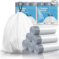 1.6 Gallon Mini Drawstring Trash Bags, 120 Counts White Trash Bin Liners H853837