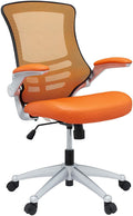 Orange Mesh Back Vinyl Seat Office Chair A5844