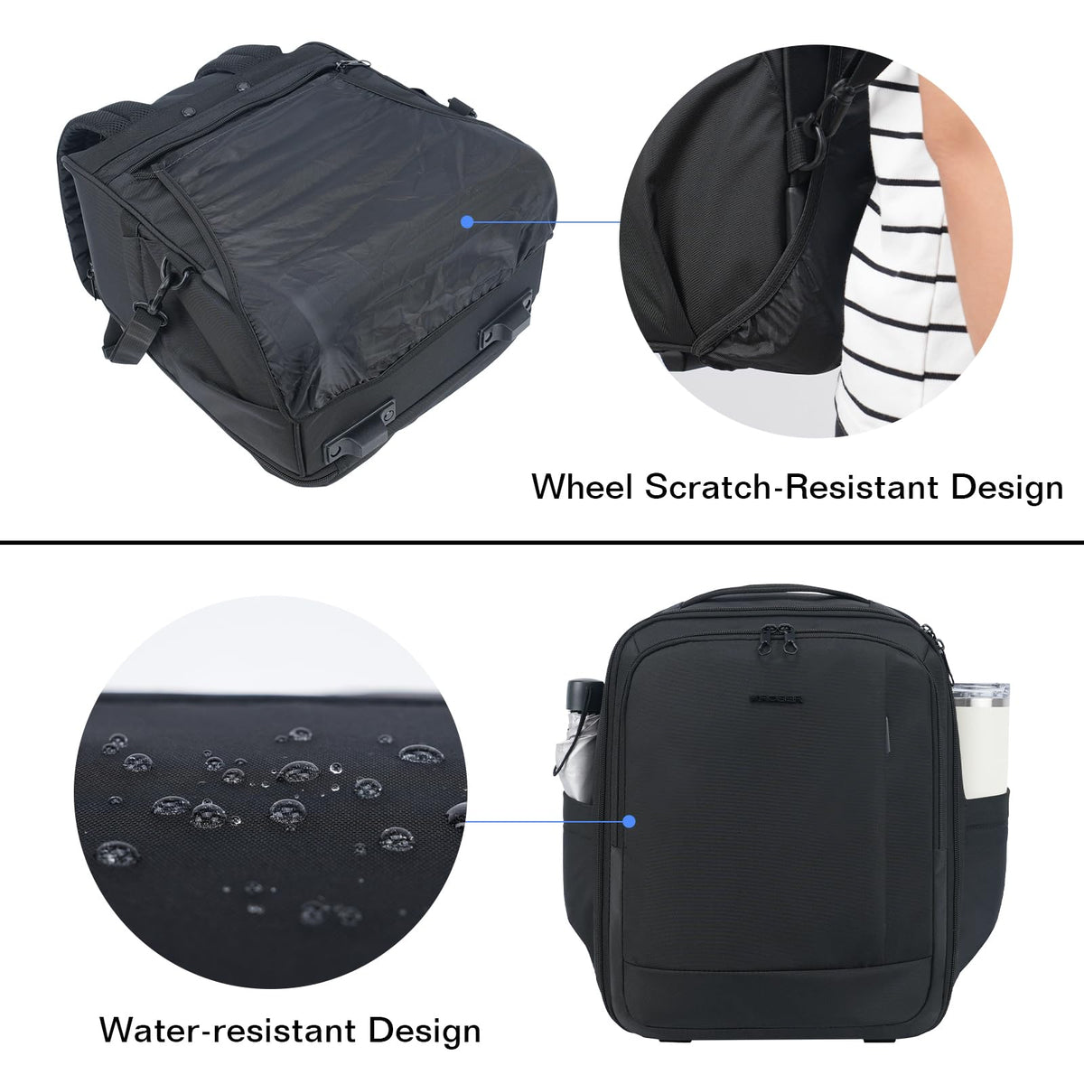 16-inch Underseat Carry On Suitcase Black R27700