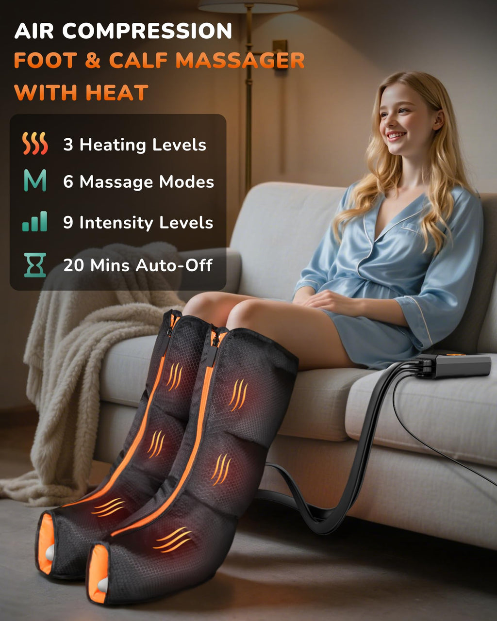 Air Compression Leg Massager with Heat Y56977