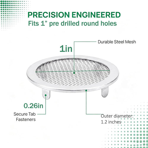1" Round Open Screen Vent 6 Pack W91727