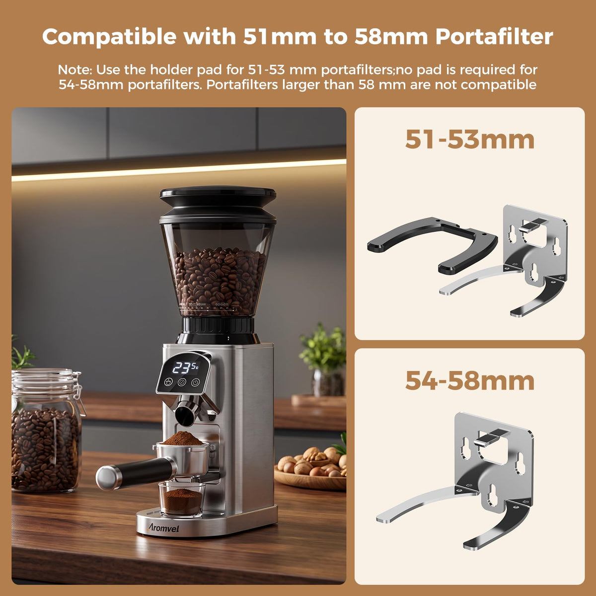 Conical Burr Coffee Grinder with 48 Settings A5756