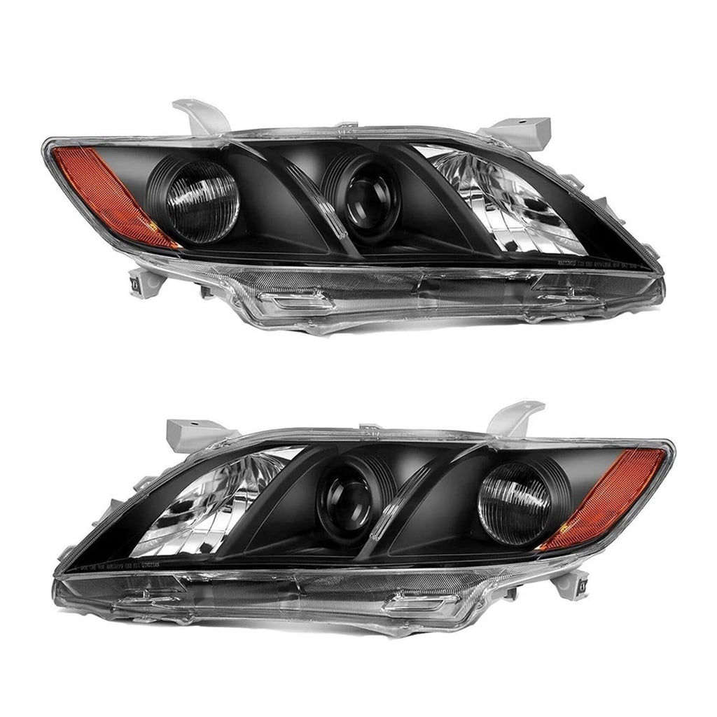 Toyota Camry Front Bumper Headlight Black Housing 1 Pair O874203