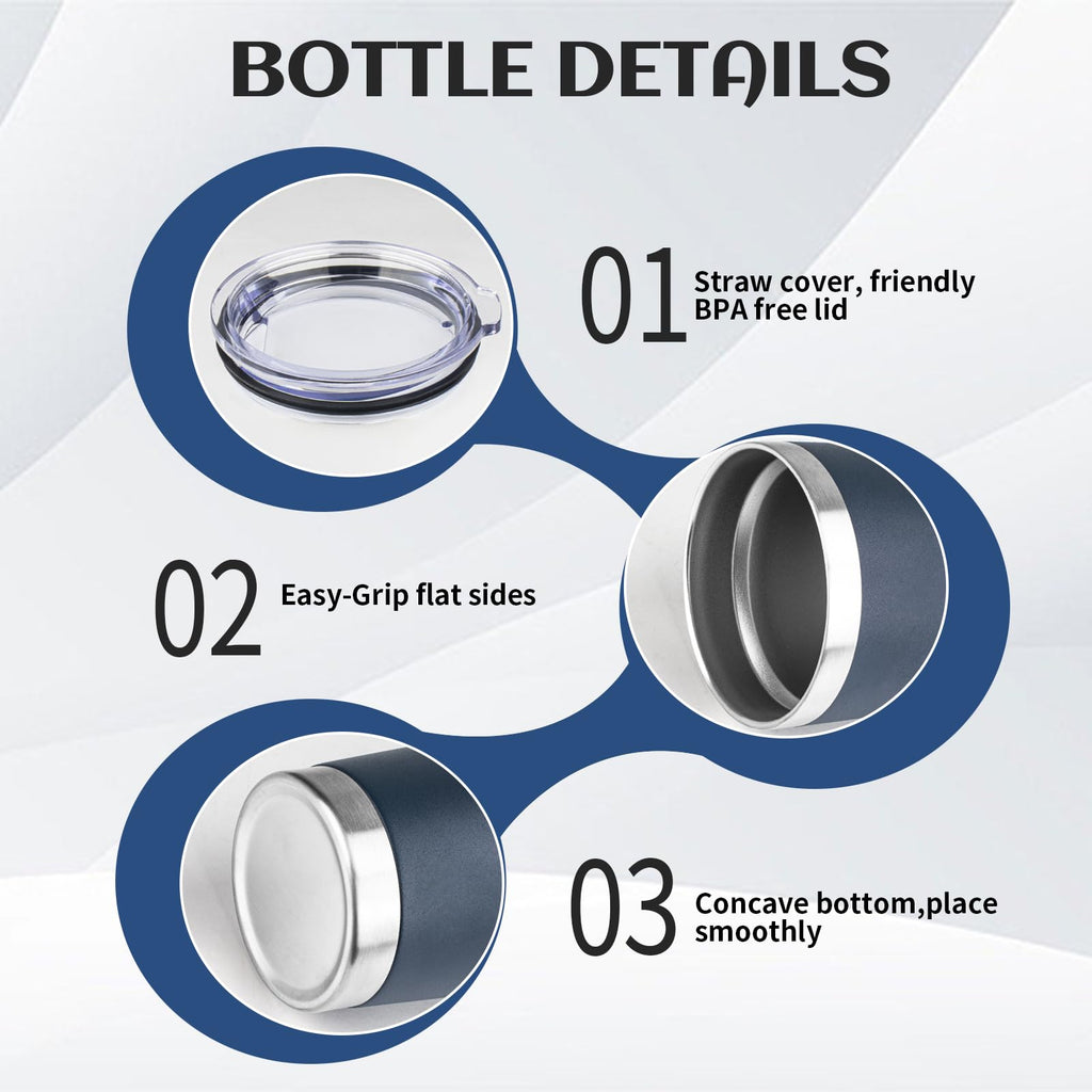 20oz Stainless Steel Travel Coffee Tumbler Navy Blue R101935