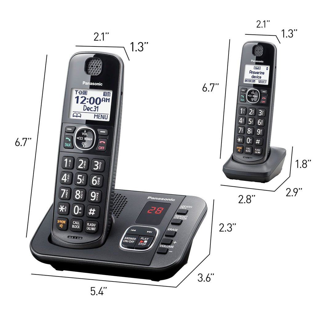 3 Cordless Phones with Answering Machine and Call Blocking L117