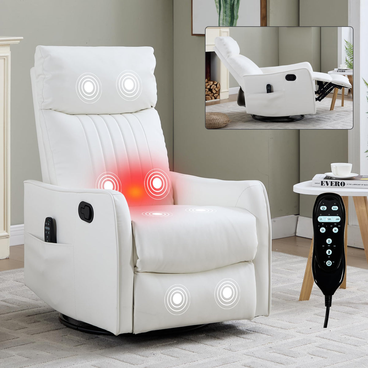 High Back Massage Recliner with Heat M98983