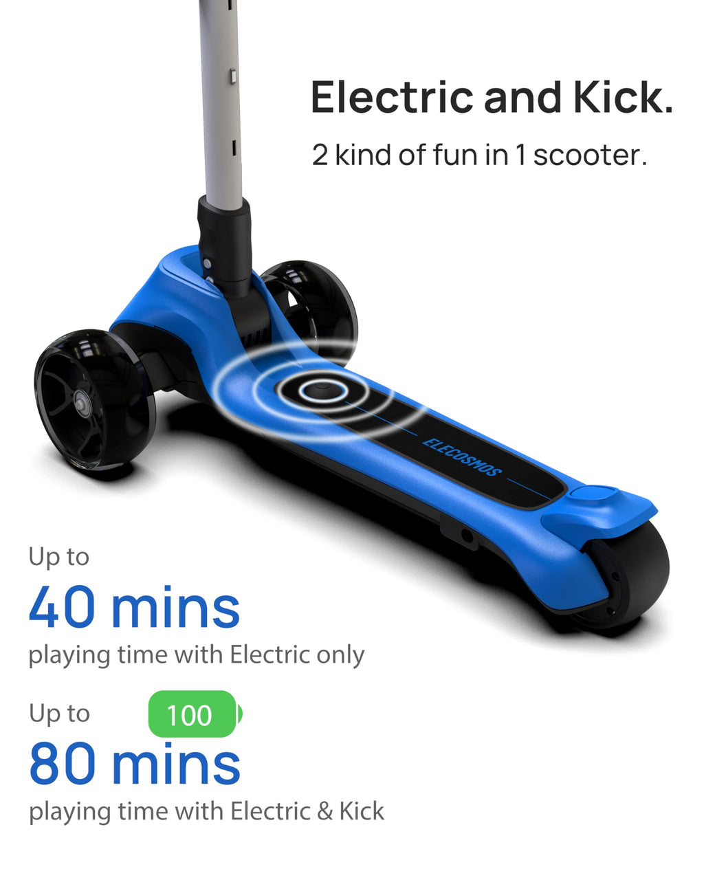 Kids Electric Scooter with LED Wheels R10326