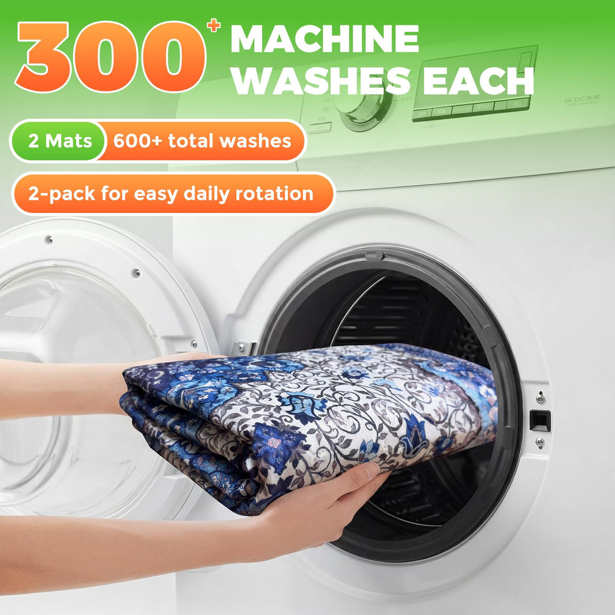 Cat Litter Mat 2 Pack, 18x28 Machine Washable Waterproof Non Slip B543