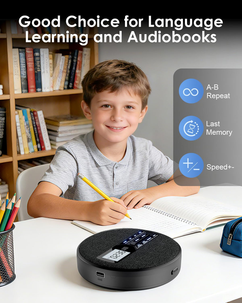Portable CD Player with Bluetooth & FM Transmitter Z87269